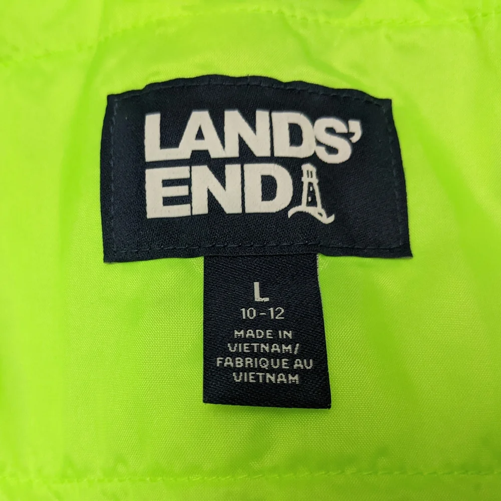 Like New Lands' End Boys Insulated Window Jacket Size L 10-12